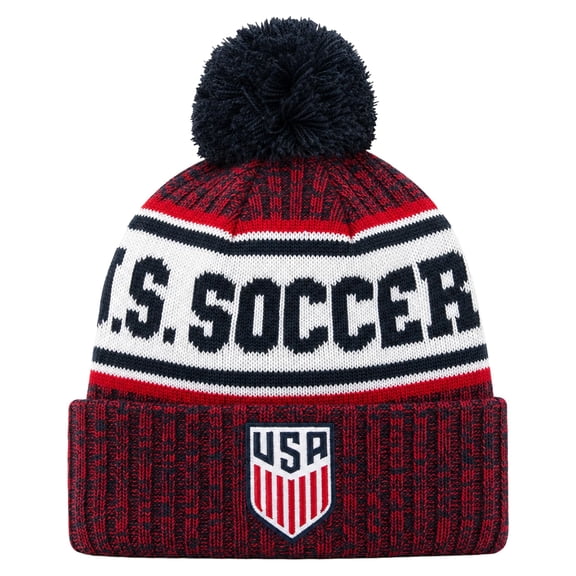 Icon Sports Officially Licensed US Soccer Federation Beanie - Unisex Adult - USA42BN Red