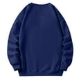 thumbnail image 4 of Dwellite Oversized Sweatshirt for Women Trendy Fleece Crewneck Sweatshirts Casual Loose Pullover Tops Comfy Fall Outfits 2025 Navy XL, 4 of 5