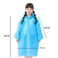 thumbnail image 2 of Convenient Unisex Thickening Full Body EVA Durable Rain Gear Reusable Poncho One-Piece Raincoat Rain Coat Kids Raincoat YELLOW, 2 of 8