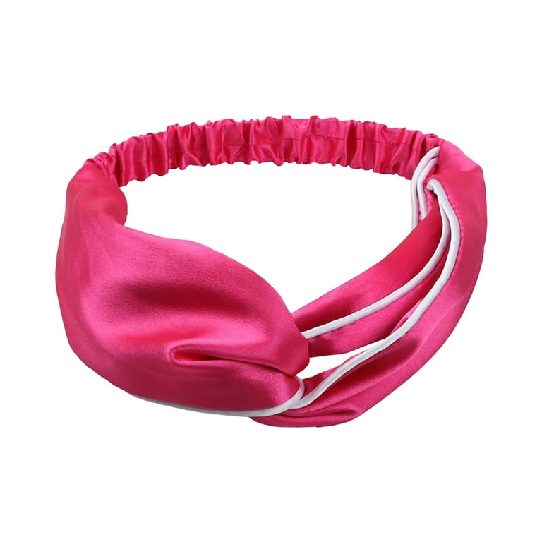 GWAABD Womens Sweat Bands for Head Women Solid Color Elastic Binding Sports  Light Imitation Silk Hair Band 