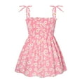 thumbnail image 3 of Kids Toddler Girls Summer Strap Dress Princess Floral Tutu Skirt Sleeveless Sundress, 3 of 7