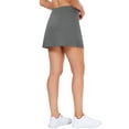 thumbnail image 2 of Tennis Skirts for Women Athletic Golf Skorts Workout Running Skirt Sports Activewear with Shorts Pocket Grey S, 2 of 4