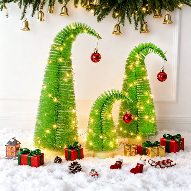 Adorno de Árbol de Navidad Moldeable | Ramas Flexibles y Flexibles para Decoración Navideña | Árbol de Plástico Multicolor de 31 Cm para Repisa de Chimenea y Mesa | Incluye 1 Árbol Decorativo