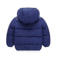 thumbnail image 4 of Godderr 1-7Y Toddler Boys Girls Fleece Down Jacket Winter Coat Hooded with for Baby Kids Down Outerwear Jackets Zip Solid Colour Casual Long Sleeve Padded Jacket, 4 of 5