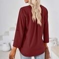 thumbnail image 7 of Spring Saving Savings!GaThRRgYP Womens T-shirts Long Sleeve,Women's Fashion V-Neck Long Sleeve Loose T-shirt, 7 of 7