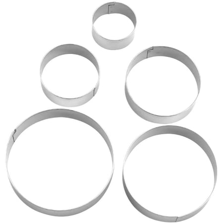 10Pcs 4.5cm Round Stainless Perforated Seamless Tart Ring