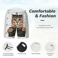 thumbnail image 5 of Balery Cat Holding Mugshot Sign Mens Swim Trunks Swim Shorts for Men Quick Dry Inseam Beach Shorts with Compression Liner Pocket-Medium, 5 of 9