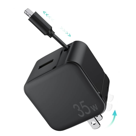 Cargador de pared retráctil UPONSZ 35W PD Fast Charger iPhone