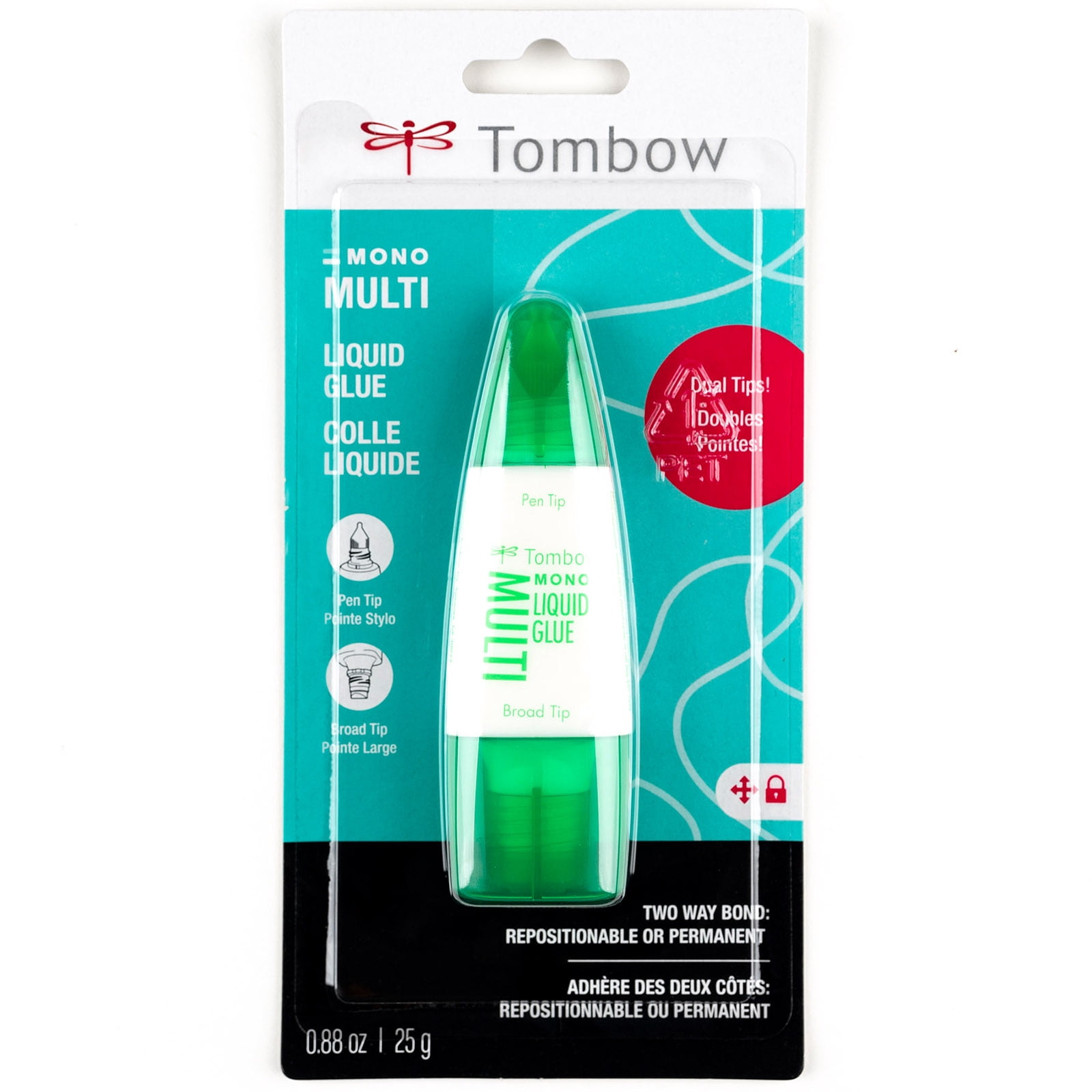 Tombow Mono Multi Liquid Glue - Acid Free, Multi-Purpose Glue for Photos and Projects, Repositionable Bond - Bulk 12 Pack
