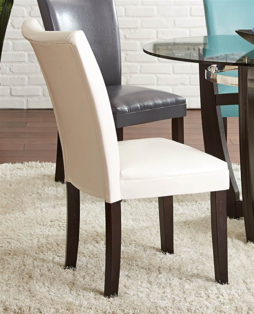 Matinee Bonded Leather Chairs White- Set of 2 - Walmart.com