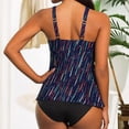 thumbnail image 3 of PMVFHDE Plus Size Swimsuit For Women Flowy Printed Tankini Top With Adjustable Straps And Matching Full Coverage Bottoms, 3 of 4