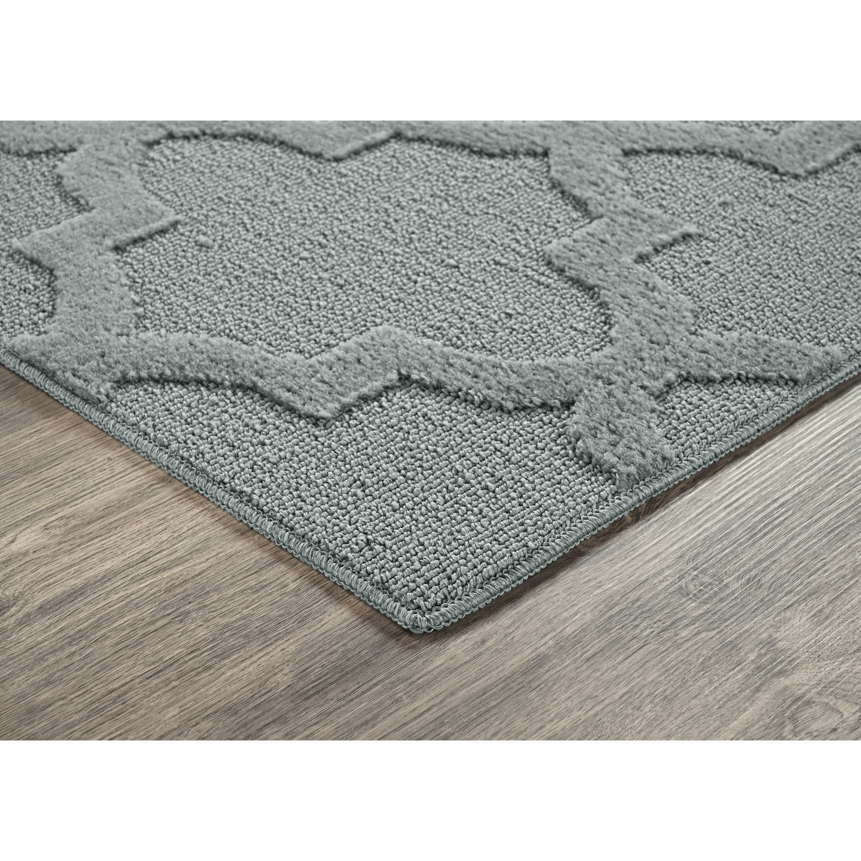 Garland Rug Quatro Polypropylene Sea Foam Indoor Runner Rug, 3' x 12'