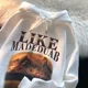 thumbnail image 2 of Ropa para hombre Sudaderas con capucha Sudaderas blancas para hombre Algodón Estampado gráfico Sudadera con capucha Ropa de calle Una pieza Sin marca Suelta Invierno Divertida, 2 of 4