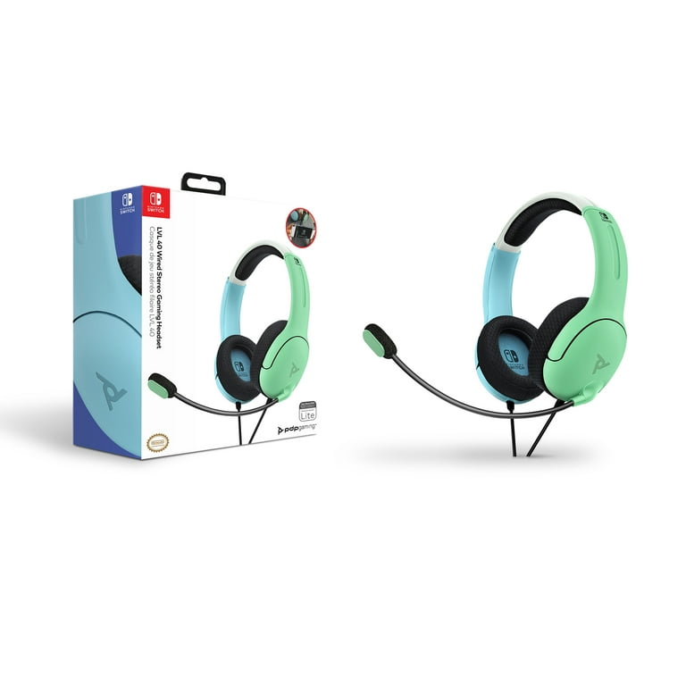 PDP AIRLITE Wired Headset with Noise Cancelling Microphone: Nintendo Switch  - Blue & Green 