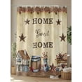thumbnail image 4 of Shower Curtain Barn Star Sweet Home Bathroom Curtains with Hooks, Waterproof Fabric Red Berry Vintage Bath Shower Curtains Set for Bathroom Bathtubs Decor 72x72 Inch, 4 of 8
