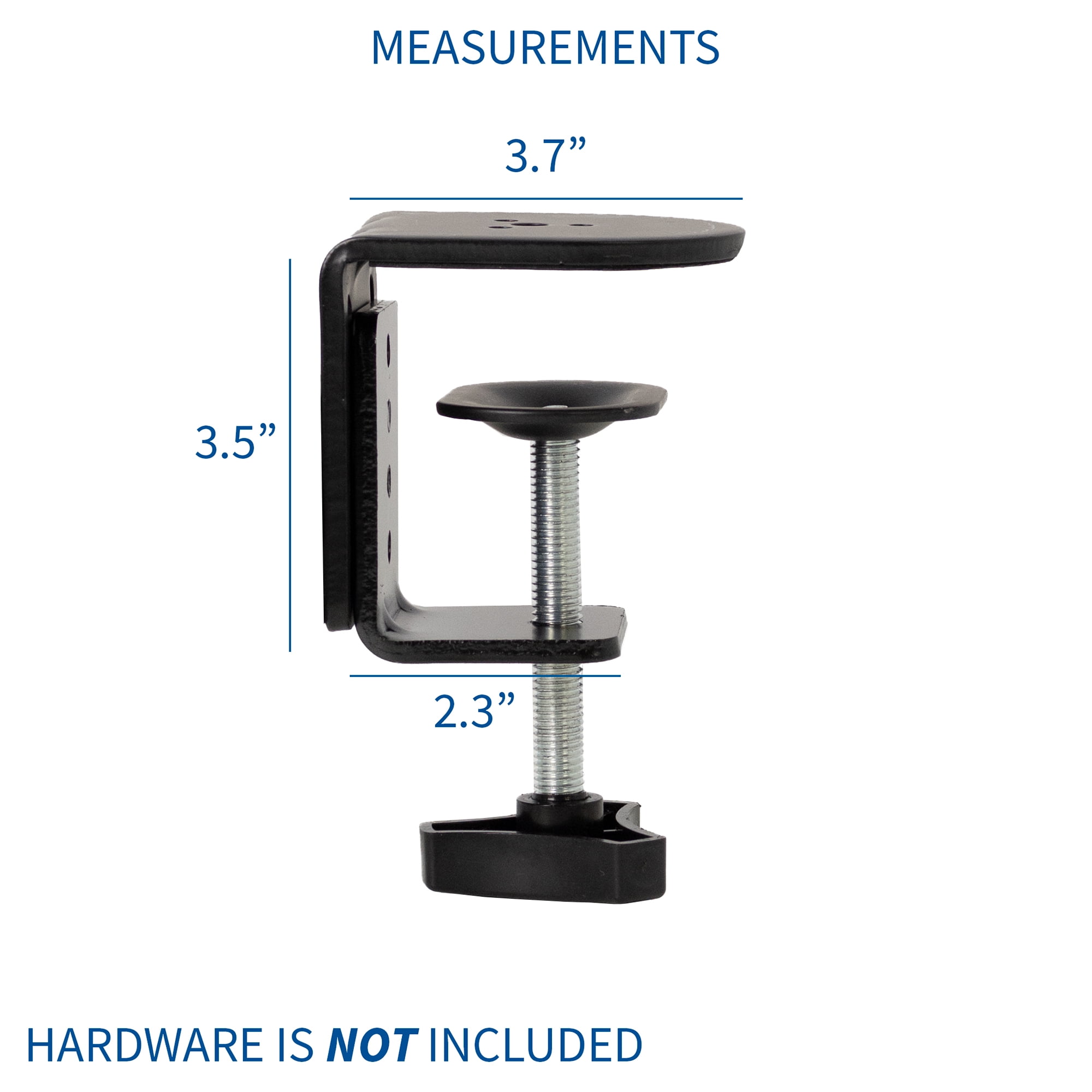VIVO Black Heavy Duty Desk Clamp for Monitor Mount Stand | Sturdy 4 Inch C-clamp