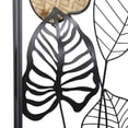 thumbnail image 4 of DecMode Black Metal Tall Cut-Out Leaf Wall Decor with Intricate Laser Cut Designs (2 Count), 4 of 9