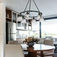 thumbnail image 4 of Orwell 6-Light Chandelier in Matte Black and Clear Glass, 4 of 4