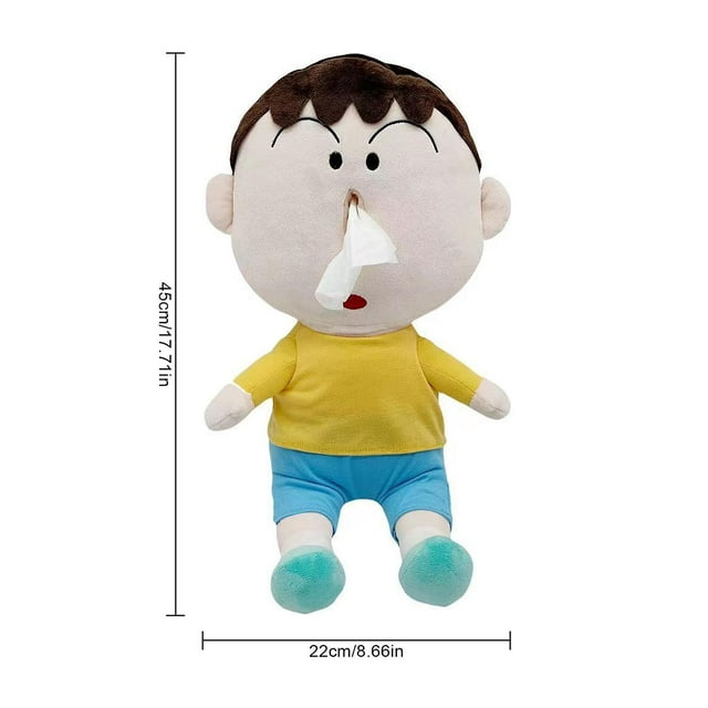 Caja de pañuelos de peluche Crayon Shin-chan Bo-chan Dull Dumb