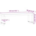 thumbnail image 4 of vidaXL Work Table Overshelf 110x30x35 cm Stainless Steel, 4 of 5