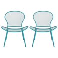 thumbnail image 1 of Noble House Nevada Fauteuil Club en Fer d'Extérieur en Bleu Mat (Ensemble de 2), 1 of 13