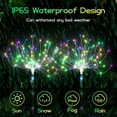 thumbnail image 4 of 2PCS 124 LED Solar Firework Lights Solar Starburst Fairy Lights Copper Wire Twinkling Solar Stake Lights with 8 Lighting Modes, 4 of 8