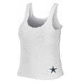 thumbnail image 2 of Women's WEAR by Erin Andrews Cream Dallas Cowboys Cozy Scoop Neck Tank Top & Pants Sleep Set, 2 of 5