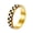 6mm Gold, variant on Stainless Steel Checkered Fidget Ring for Adults Black White Checkerboard Spinner Ring for Anxiety Relief 6mm Gold Size 7