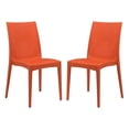 thumbnail image 1 of Afuera Living Chaise de Salle à Manger Intérieure Extérieure en Tissage Moderne Orange, Ensemble de 2, 1 of 9
