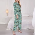 thumbnail image 3 of Fotbe Dachshund Dog Puppy Pattern Long Sleeve Pajama Set for Women,Sleepwear Set,2-piece Loungewear Set,Soft PJs Comfy Nightwear with Pockets -Large, 3 of 7