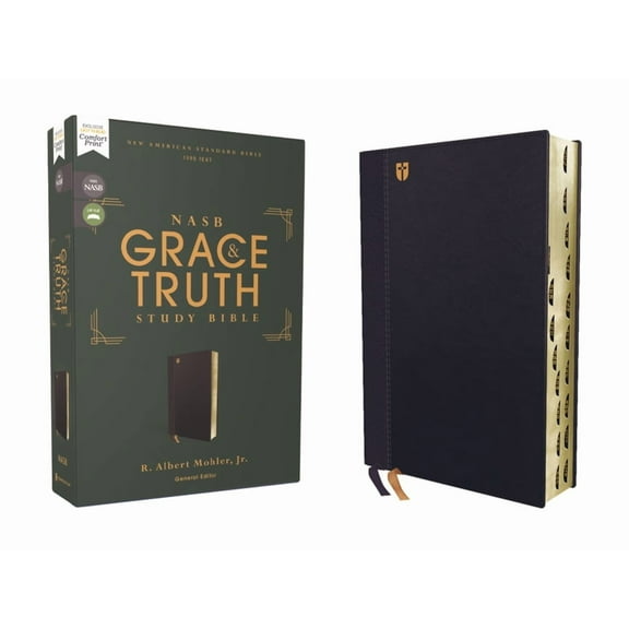 Nasb, the Grace and Truth Study Bible (Trustworthy and Practical Insights), Leathersoft, Navy, Red Letter, 1995 Text, Th, (Hardcover)
