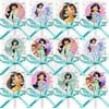 Princess Jasmine Lollipops From Party Favors Decorations W/ Turquoise Ribbon Bows Party Favors -12 Pcs, Animated Cartoon Alladin Magic Lamp Jafar Genie