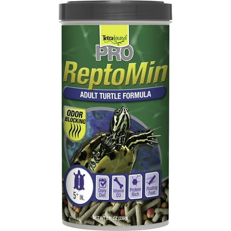 TetraFauna Pro ReptoMin Adult Turtle Formula 8.11 Ounces, Floating Sticks Turtle Food (77099-00)
