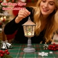thumbnail image 5 of Christmas Snow Globe Lantern - Hexagonal Cone Led Snow Globe, Glitter Holiday Decoration with Light Up Feature, Festive Tabletop Ornament, Decorative Accessory for Dining Room Bedroom, 5 of 9