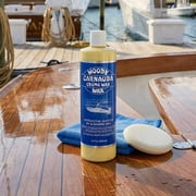 Woody Wax Carnauba Creme Wax, Professional High-Gloss Marine,UV Protection for Paint & Clear Coat, Detergent Resistant Polymers, Covers Light Scratches and Removes Oxidation, 16 oz