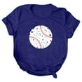 thumbnail image 3 of Toimothcn T Shirts For Women Casual Baseball Printed T-Shirts For Women Oversized Short Sleeve Crew Neck Breathable Loose Fit Tshirt Tops Comfy Girls Back To School Clothes, 3 of 4