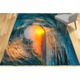 thumbnail image 2 of Seascape Rug, Landscape Rugs, Small Rug, Wave Rugs, Stair Rug, Office Decor Rugs, Surfer Wave Landscape Rugs, Pattern Rug, 2.6'x6.5' - 80x200 cm, 2 of 7