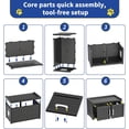 thumbnail image 2 of Litter Box Enclosure Resin Outdoor Weatherproof Furniture Double  Dual Compartments for Indoor Use Black, 2 of 6