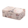 thumbnail image 1 of Caja de almacenamiento de joyas con estampado de Torre Eiffel de cuero de estilo europeo portátil de viaje, 1 of 2