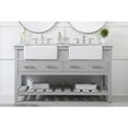 thumbnail image 3 of 60 inch double bathroom vanity in grey, 3 of 15