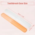 thumbnail image 4 of Unique Bargains 4 Pcs Plastic Lightweight Traveling Toothbrush Holders Case for Travel Business 7.48"x1.06" White Orange, 4 of 7