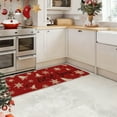 thumbnail image 4 of Red Kitchen Rug Set of 2, Merry Christmas Kitchen Floor Mat with Snowflake Xmas Trees Pattern, Front Door Mat, Bedroom Rug, Bath Rugs, Christmas Decorations, Home Decor, 4 of 7