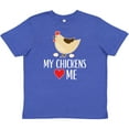thumbnail image 3 of Inktastic My Chickens Love Me Youth T-Shirt, 3 of 5