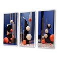 thumbnail image 3 of Designart "Minimalist Tribute to Calder II" Modern Geometric Framed Wall Art Set Of 3 - Blue Abstract Frame Gallery Set For Office Decor, 3 of 6