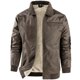 thumbnail image 3 of Ceisia Men's casual solid color zipper coat long sleeve outerwear Gift, 3 of 8