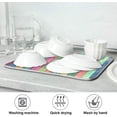 thumbnail image 7 of Dish Drying Mat Vintage Colorful Wood Kitchen Dish Pads Super Absorbent Microfiber Dish Drying Rack Pads Safe Heat-resistant Kitchen Counter Mat,18x24 Inch, 7 of 7