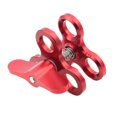 thumbnail image 4 of Matsuzay Abrazadera de aleación de aluminio con bola de 3 agujeros, brazo de luz de buceo, cabezal de bola, adaptador de montaje con Clip de Triple Accesorios de cámara y óptica Rojo, 4 of 8