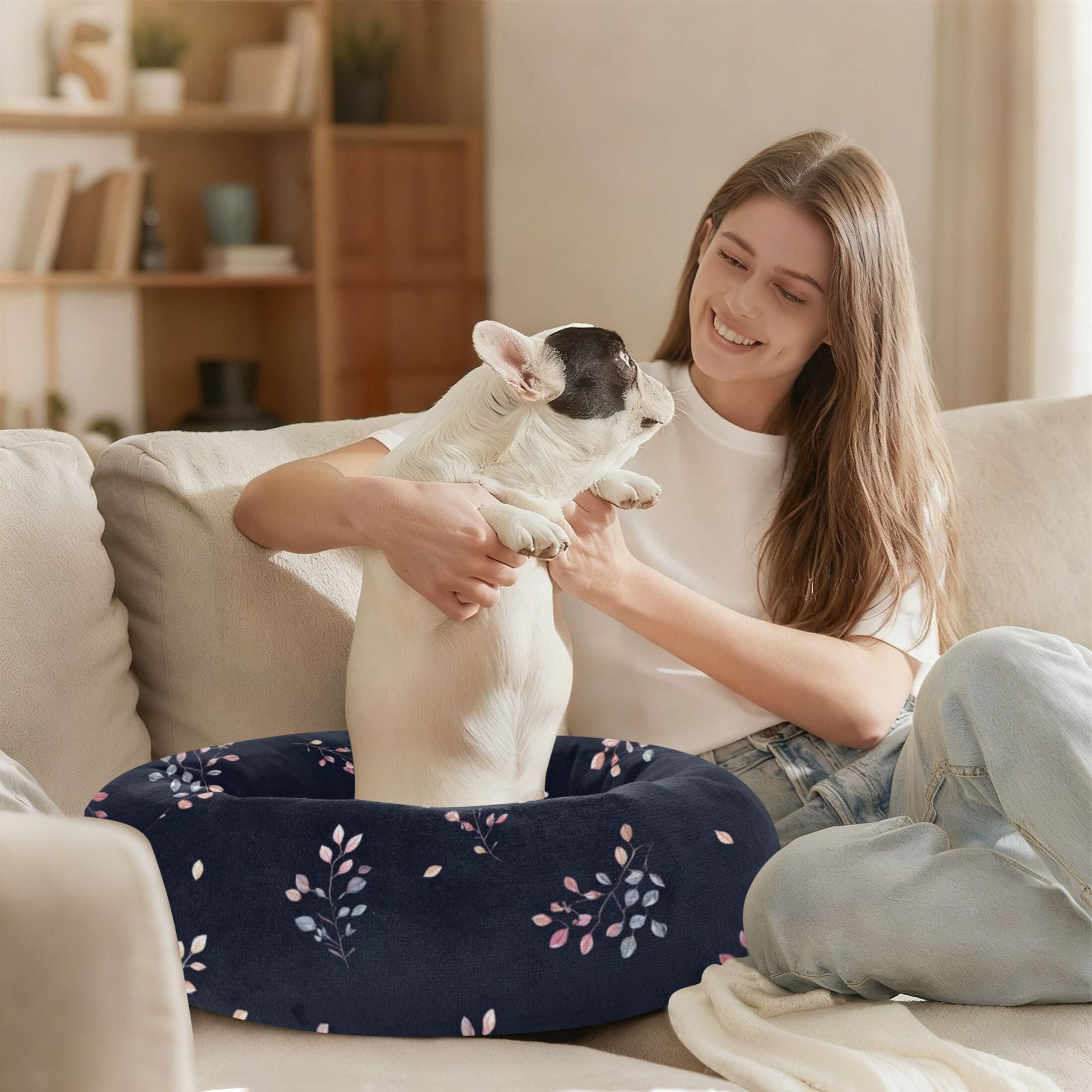 Pet Bed Pet Mat Cozy Removable & Washable Comfort For Cats And Dogs Soft Colors Simple Lines