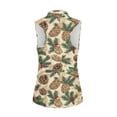 thumbnail image 6 of Yuyamidu Pine Cones Sleeveless Golf Shirt for Women Christmas Tennis Tank Tops Running Shirt with Collar Sports Athletic T-Shirt Shirts Size L, 6 of 8