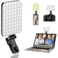 thumbnail image 1 of ALTSON 60 LED Luz portátil para selfie con clip y adaptador de trípode para cámara, iluminación recargable de 2200mAh CRI 97+, 3 modos de luz para teléfono, , cámara web, portátil, foto, 1 of 6